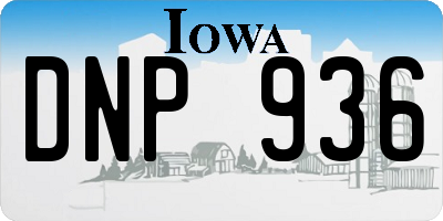 IA license plate DNP936