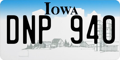 IA license plate DNP940
