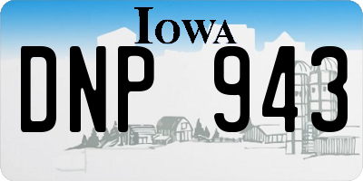 IA license plate DNP943