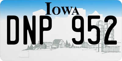 IA license plate DNP952
