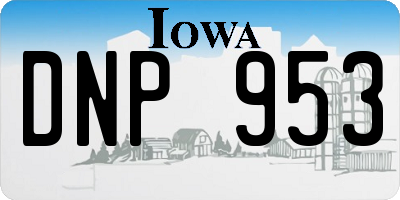 IA license plate DNP953