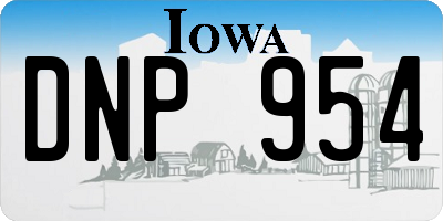 IA license plate DNP954