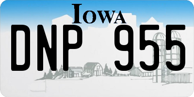 IA license plate DNP955