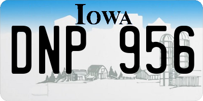 IA license plate DNP956