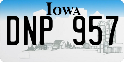 IA license plate DNP957