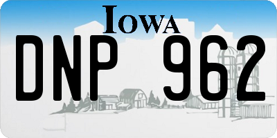 IA license plate DNP962