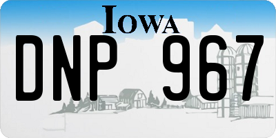 IA license plate DNP967