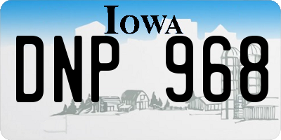 IA license plate DNP968
