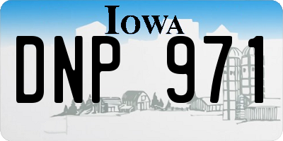 IA license plate DNP971