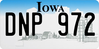 IA license plate DNP972