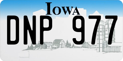IA license plate DNP977