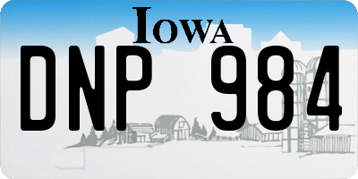 IA license plate DNP984