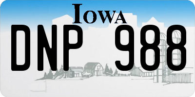 IA license plate DNP988
