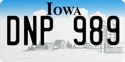 IA license plate DNP989