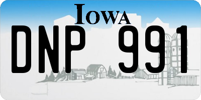 IA license plate DNP991