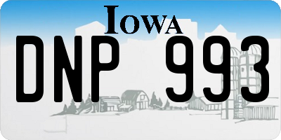 IA license plate DNP993