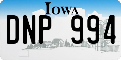 IA license plate DNP994