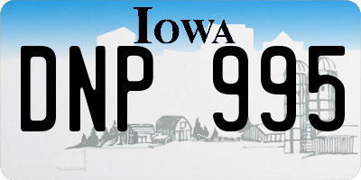 IA license plate DNP995