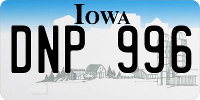 IA license plate DNP996