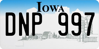 IA license plate DNP997