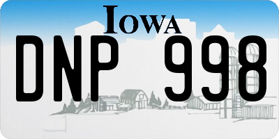 IA license plate DNP998