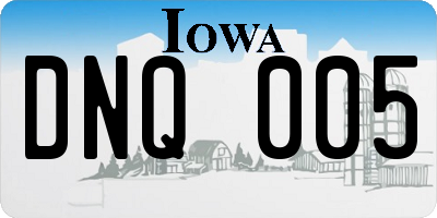 IA license plate DNQ005