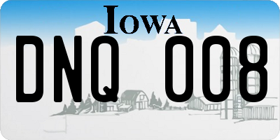 IA license plate DNQ008