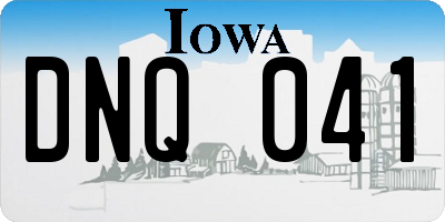 IA license plate DNQ041