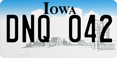 IA license plate DNQ042