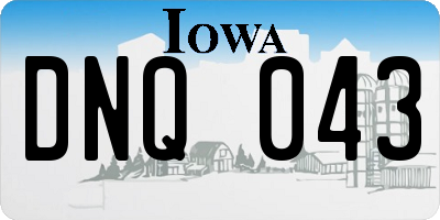 IA license plate DNQ043