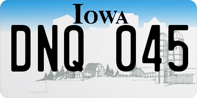 IA license plate DNQ045