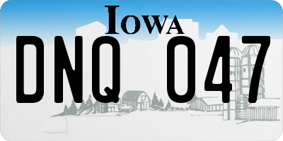 IA license plate DNQ047