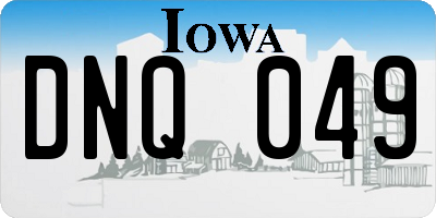 IA license plate DNQ049