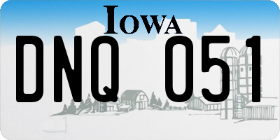 IA license plate DNQ051
