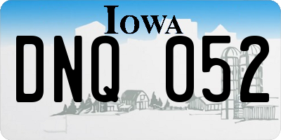 IA license plate DNQ052