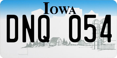 IA license plate DNQ054