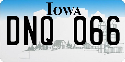 IA license plate DNQ066