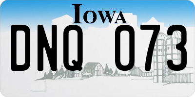 IA license plate DNQ073