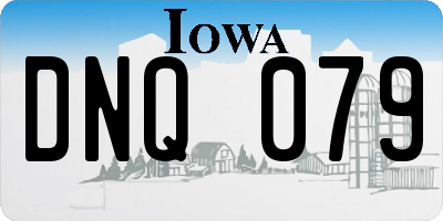 IA license plate DNQ079
