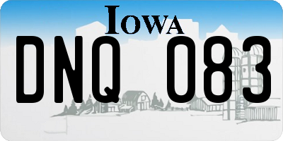 IA license plate DNQ083