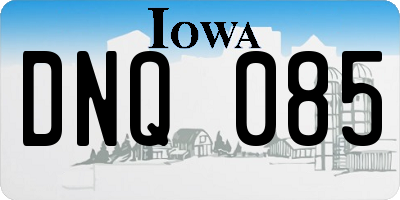 IA license plate DNQ085