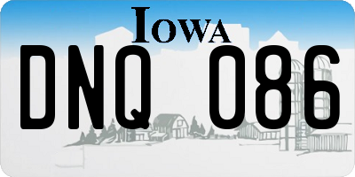 IA license plate DNQ086