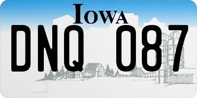 IA license plate DNQ087