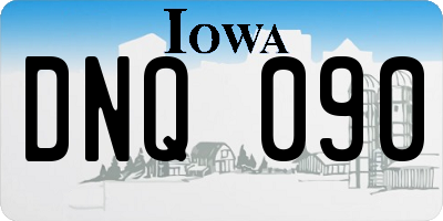IA license plate DNQ090