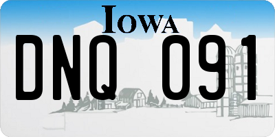 IA license plate DNQ091
