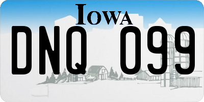 IA license plate DNQ099