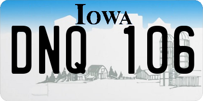 IA license plate DNQ106
