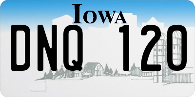 IA license plate DNQ120