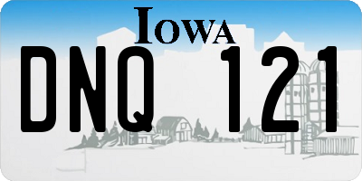 IA license plate DNQ121