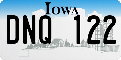 IA license plate DNQ122